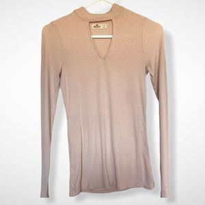 Long sleeve cut out fashion top